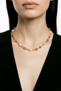 MOUTI Chain Necklace with Pearls – Minimal Statement Piece