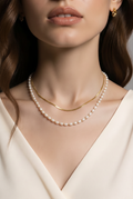 Luna Pearl Layered Necklace.